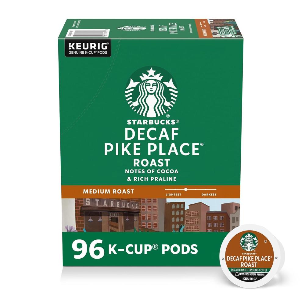 imageStarbucks KCup Coffee Pods Medium Roast Iced Coffee Blend Signature Black for Keurig Brewers 100 Arabica 6 Boxes 60 Pods TotalDecaf Pike Place