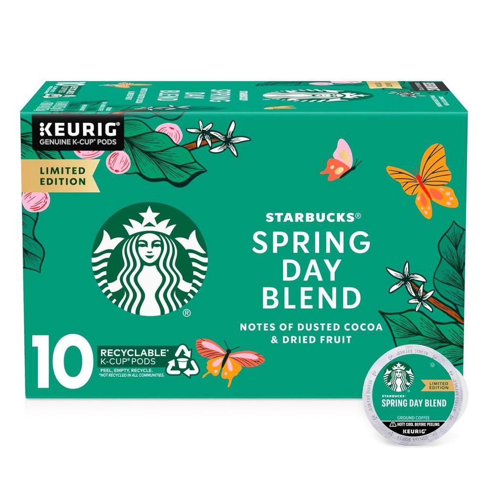 imageStarbucks KCup Coffee Pods Medium Roast Iced Coffee Blend Signature Black for Keurig Brewers 100 Arabica 6 Boxes 60 Pods TotalSpring Day Blend