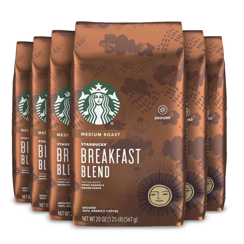 imageStarbucks KCup Coffee Pods Medium Roast Iced Coffee Blend Signature Black for Keurig Brewers 100 Arabica 6 Boxes 60 Pods TotalSweet Orange and Brown Sugar