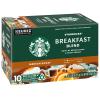Starbucks K-Cup Coffee Pods, Medium Roast Iced Coffee Blend, Signature Black for Keurig Brewers, 100% Arabica, 6 Boxes (60 Pods Total)(Breakfast Blend)