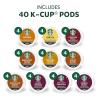 Starbucks K-Cup Coffee Pods, Medium Roast Iced Coffee Blend, Signature Black for Keurig Brewers, 100% Arabica, 6 Boxes (60 Pods Total)(Classic Mix (10 Roasts))