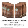 Starbucks K-Cup Coffee Pods, Medium Roast Iced Coffee Blend, Signature Black for Keurig Brewers, 100% Arabica, 6 Boxes (60 Pods Total)(Cocoa and Toffee)