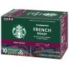 Starbucks K-Cup Coffee Pods, Medium Roast Iced Coffee Blend, Signature Black for Keurig Brewers, 100% Arabica, 6 Boxes (60 Pods Total)(French Roast)
