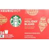 Starbucks K-Cup Coffee Pods, Medium Roast Iced Coffee Blend, Signature Black for Keurig Brewers, 100% Arabica, 6 Boxes (60 Pods Total)(Holiday Blend)