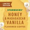 Starbucks K-Cup Coffee Pods, Medium Roast Iced Coffee Blend, Signature Black for Keurig Brewers, 100% Arabica, 6 Boxes (60 Pods Total)(Honey and Madagascar Vanilla)