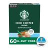 Starbucks K-Cup Coffee Pods, Medium Roast Iced Coffee Blend, Signature Black for Keurig Brewers, 100% Arabica, 6 Boxes (60 Pods Total)(Iced Coffee)