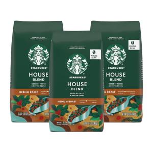 Starbucks K-Cup Coffee Pods, Medium Roast Iced Coffee Blend, Signature Black for Keurig Brewers, 100% Arabica, 6 Boxes (60 Pods Total)(House Blend Whole Bean)