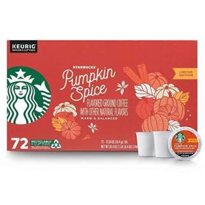 Starbucks K-Cup Coffee Pods, Medium Roast Iced Coffee Blend, Signature Black for Keurig Brewers, 100% Arabica, 6 Boxes (60 Pods Total)(Pumpkin Spice)