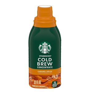 Starbucks Cold Brew Coffee Concentrate, Pumpkin Spice Flavored, Limited Edition, 100% Arabica, Multi-Serve Bottle (32 Fl Oz)(Caramel)