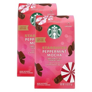 Starbucks Ground Coffee, Sunsera Blend, 100% Arabica, 1 Bag (40 Oz)(Peppermint Mocha)