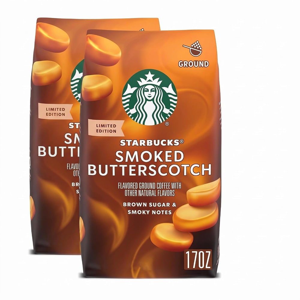 image:imageStarbucks Ground Coffee Smoked Butterscotch Naturally Flavored Coffee 100 Arabica Limited Edition 1 Bag 17 Oz17 Ounce Pack of 2