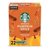 Starbucks K-Cup Coffee Pods, Pumpkin Spice Flavored for Keurig Coffee Makers, 100% Arabica, Limited Edition, 1 Box (22 Pods)(22 Count (Pack of 1))