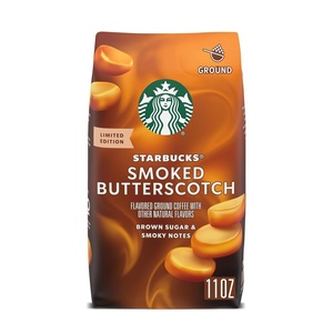 Starbucks Ground Coffee, Smoked Butterscotch Naturally Flavored Coffee, 100% Arabica, Limited Edition, 1 Bag (17 Oz)(11 Ounce (Pack of 1))