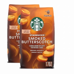 Starbucks Ground Coffee, Smoked Butterscotch Naturally Flavored Coffee, 100% Arabica, Limited Edition, 1 Bag (17 Oz)(17 Ounce (Pack of 2))